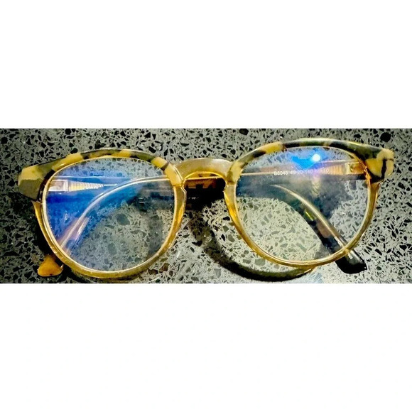 BMW Brown Camo Two Tone 49 20 140 mm Eyeglass Frame C10 B6045 unisex round cat - Picture 7 of 7